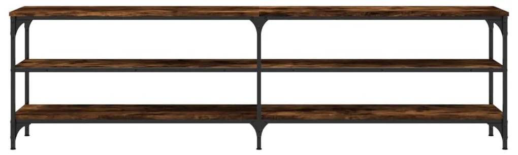 Móvel p/ TV 180x30x50cm derivados madeira/metal carvalho fumado