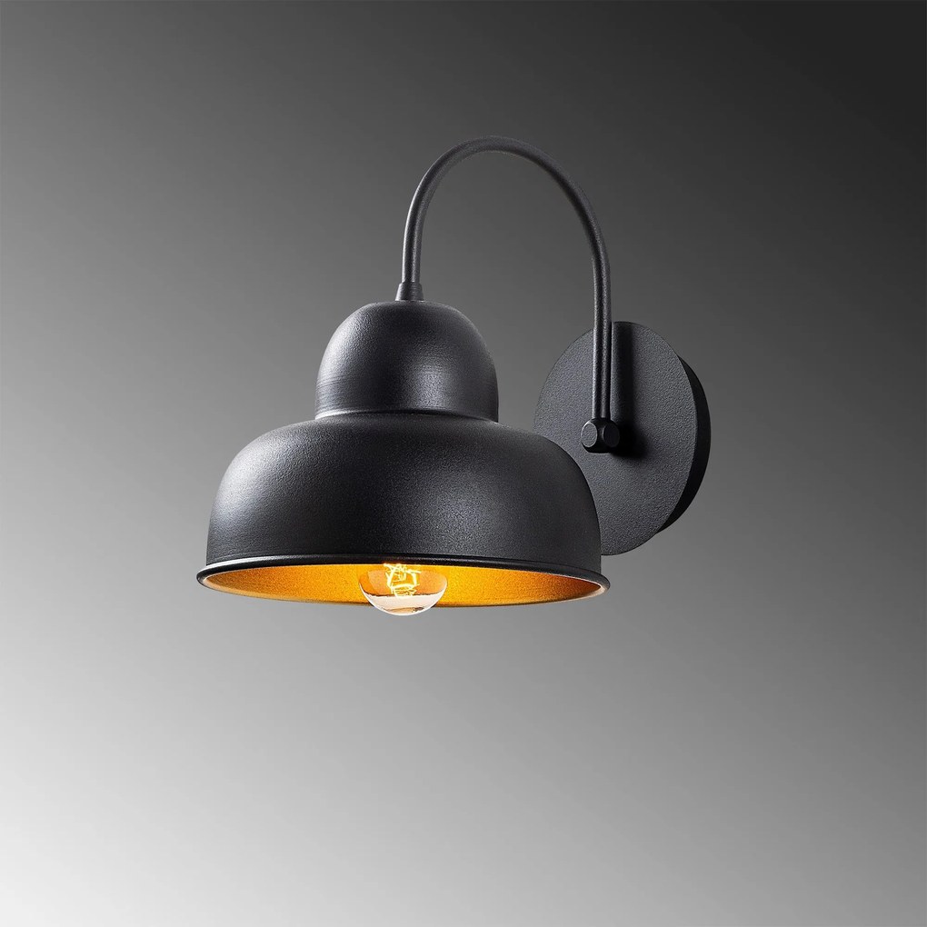 Aplique de Parede Berceste – Preto – 20 x 27 cm