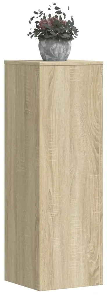 vidaXL Suportes p/ plantas 2 pcs 33x33x100 cm derivados de madeira