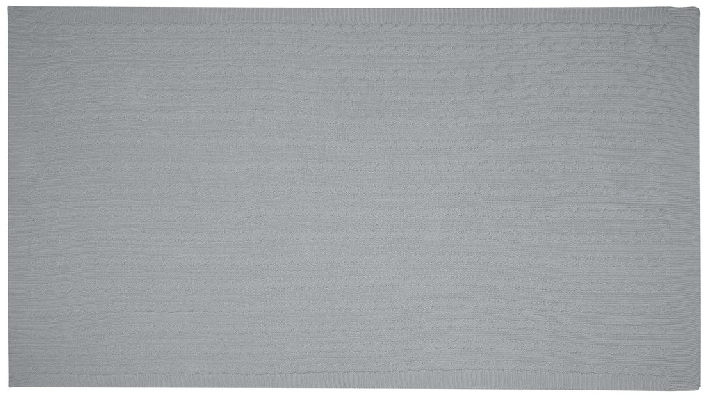 Manta decorativa em algodão cinzento claro 110 x 180 cm ANAMUR Beliani