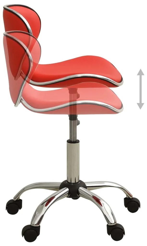 Banco de salão/spa couro artificial vermelho