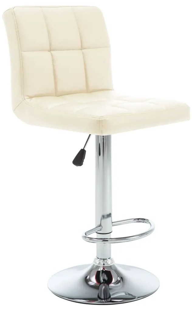 Bancos de bar 2 pcs couro artificial cor creme