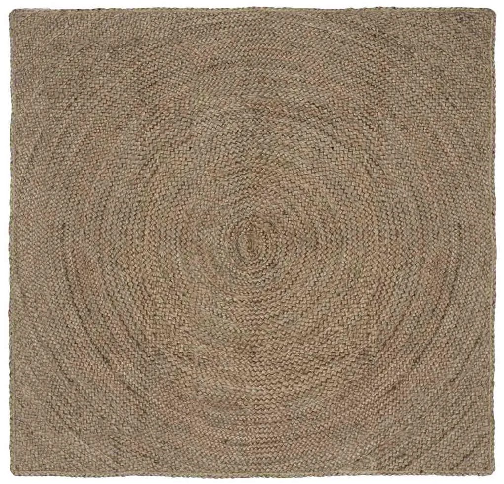 vidaXL Tapete Cinzeto 120 x 120 cm Juta