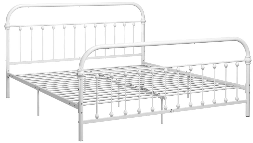 Estrutura de cama 180x200 cm metal branco