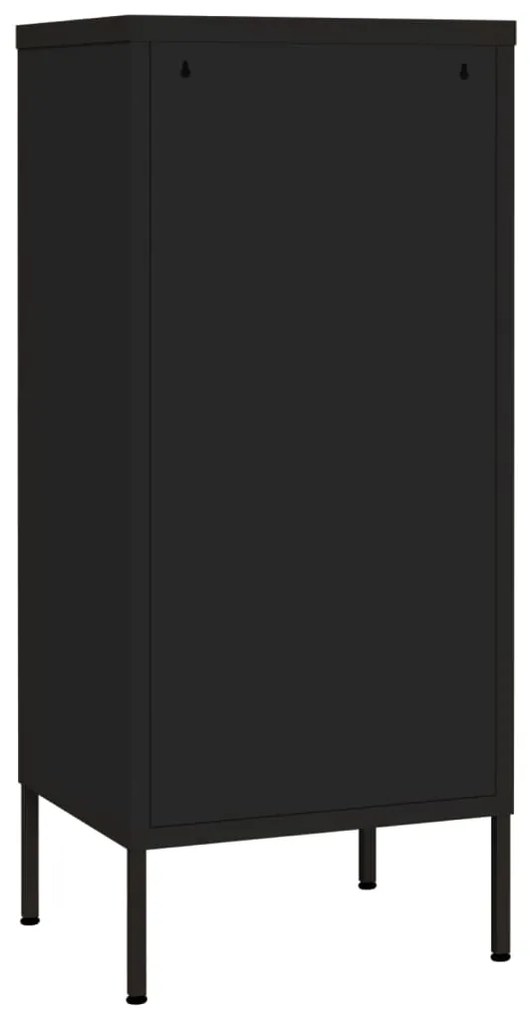 Armário de arrumação aço 42,5x35x101,5 cm preto