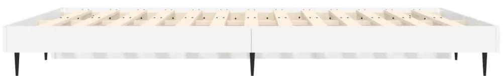 Estrutura cama 140x190 cm derivados de madeira branco brilhante