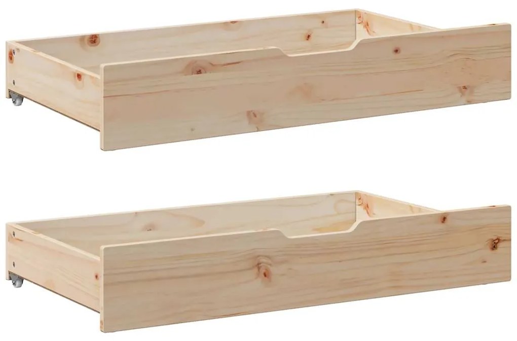 Sofá-cama com gavetas 90x190 cm madeira de pinho maciça