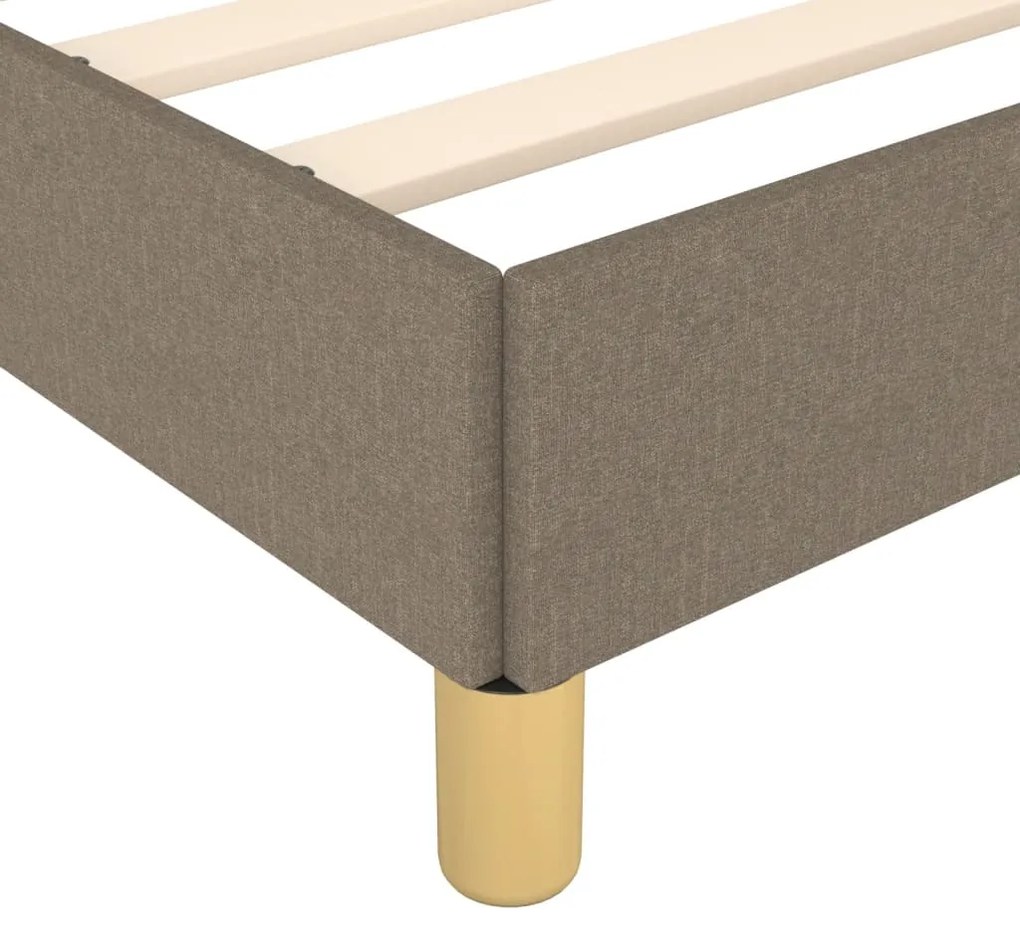 Estrutura de cama sem colchão 120x190cm tecido cinzento