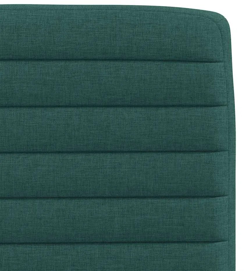 Cadeiras de jantar 4 pcs tecido verde escuro