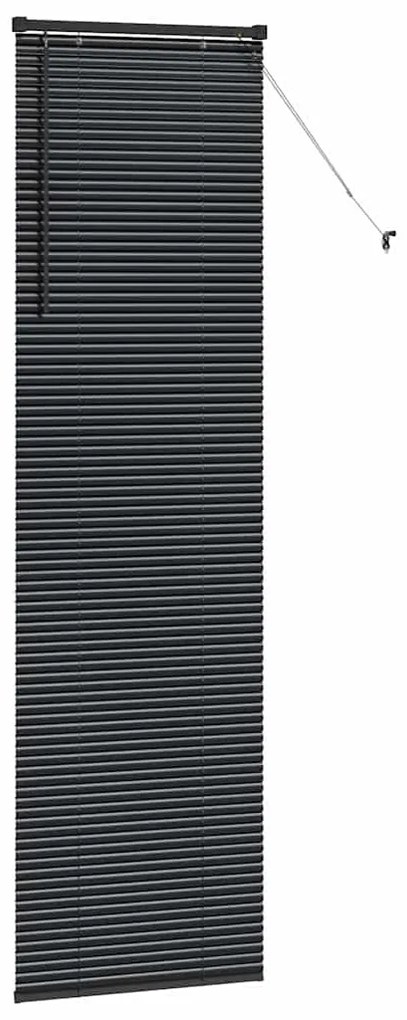 Persiana de Janela com cortinas Outros Manual Preto 80 x 130 cm Alumín