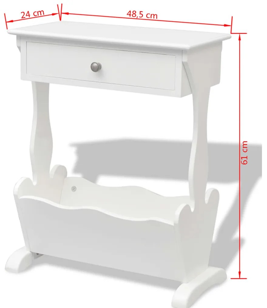 Armário revistas Melrose branco