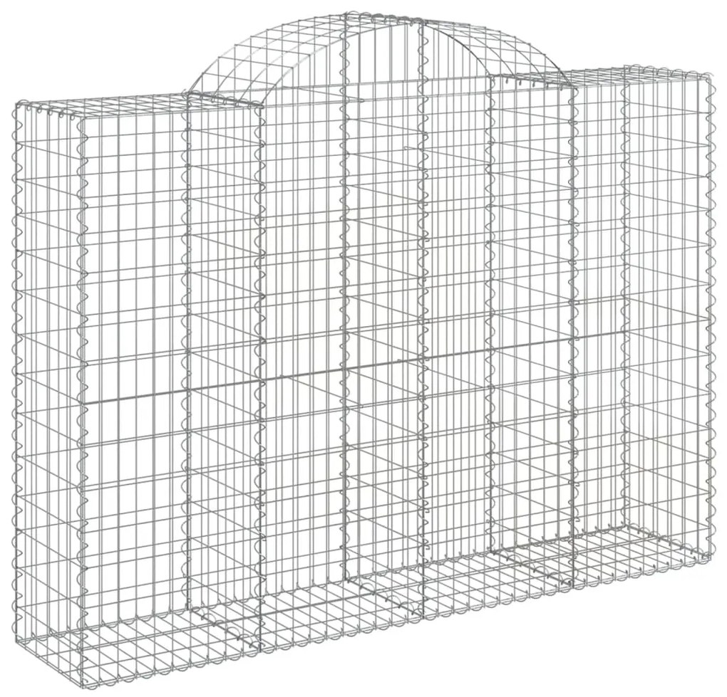 Cestos gabião arqueados 3pcs 200x50x140/160cm ferro galvanizado