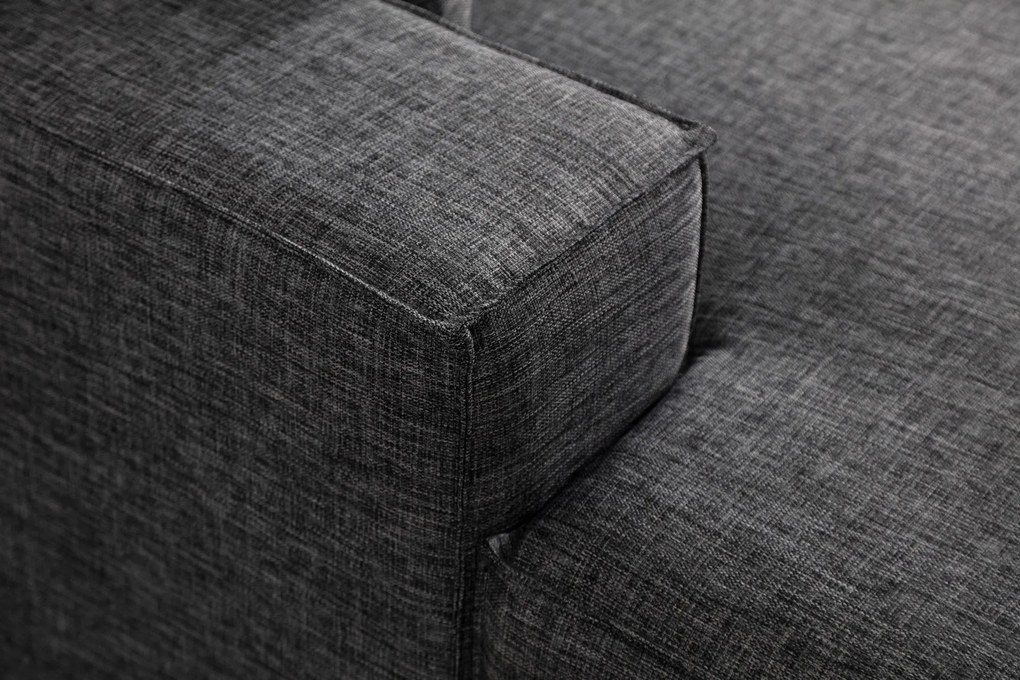 Sofá-Cama de Canto Pırlo – Cinzento Escuro – 260x78x170 cm
