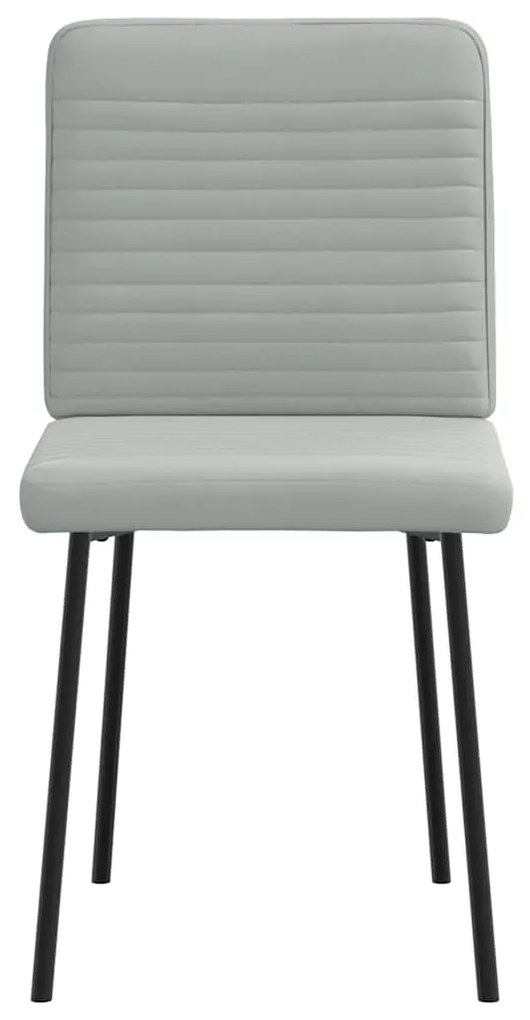 Cadeiras de jantar 2 pcs veludo cinzento-claro
