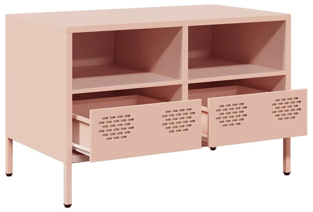 Móvel de TV 68x39x43,5 cm aço laminado a frio rosa
