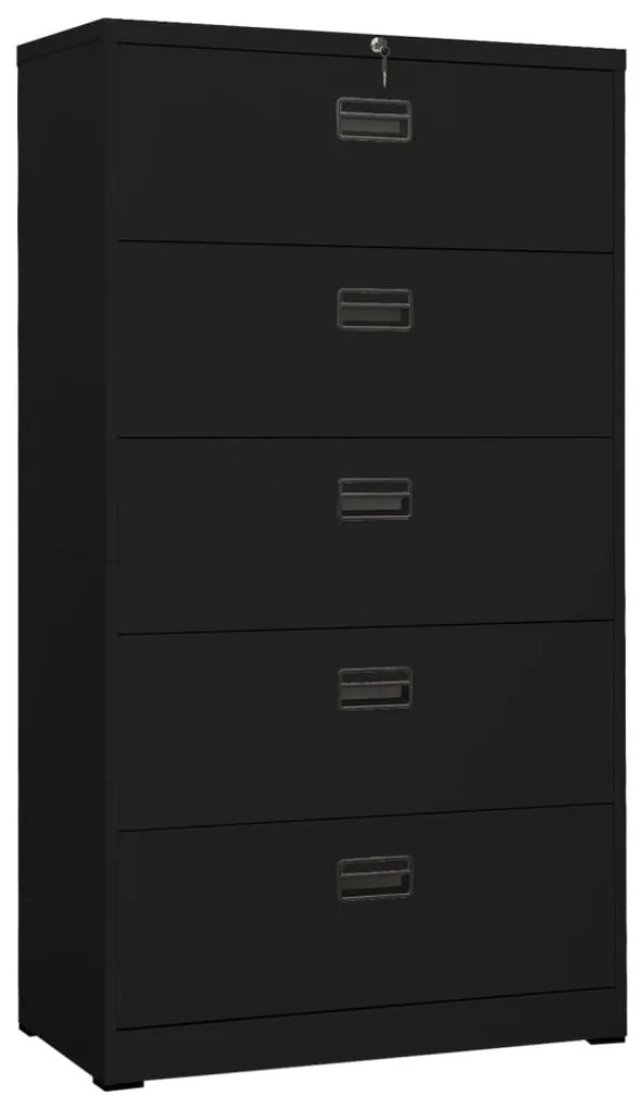 vidaXL Arquivador 90x46x164 cm aço preto