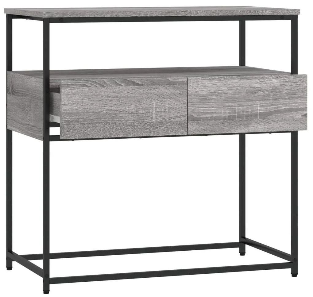 Mesa consola 75x40x75 cm derivados de madeira cinzento sonoma