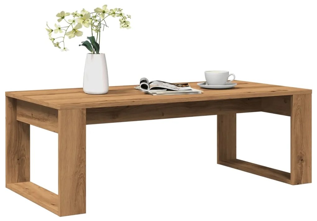 vidaXL Mesa de centro 102x50x35 cm deriv. madeira carvalho artisiano