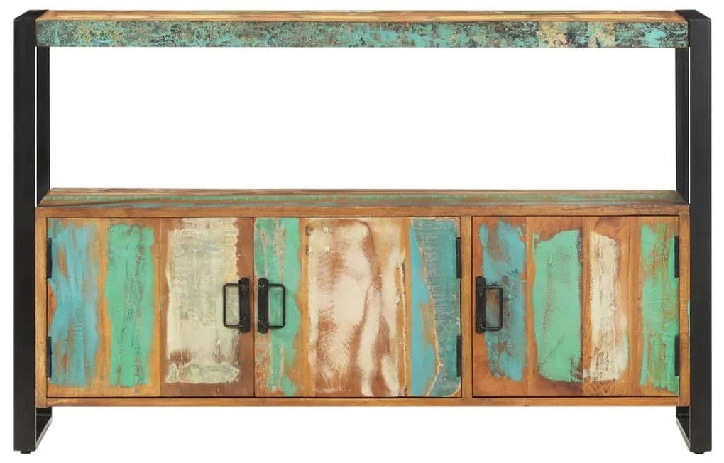 Aparador 120x30x75 cm madeira recuperada maciça