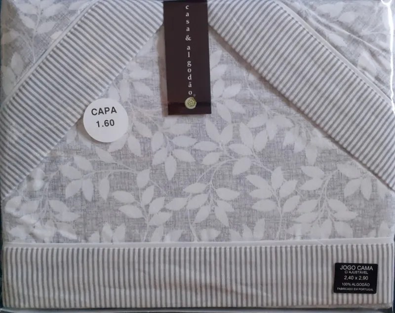 Lençóis flanela para inverno - Jogo de lençóis em flanela nacional: Cinzento cama 150cm - 1 lençol superior 240 x 290 cm + 1 lençol capa ajustavel 150 x 200 cm + 2 fronha almofada 50x70 cm