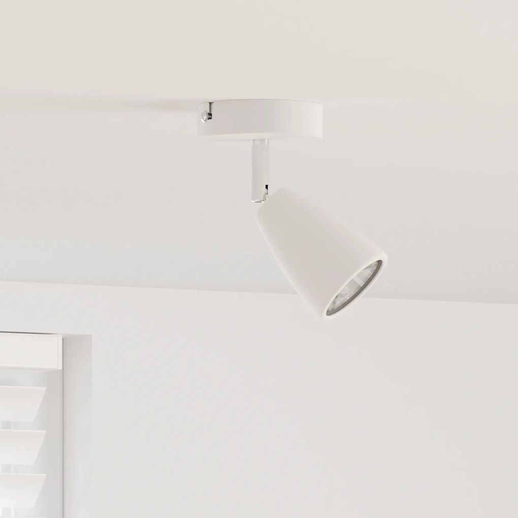 vidaXL Spotlight de Teto 1 Way Ajustável Branco GU10
