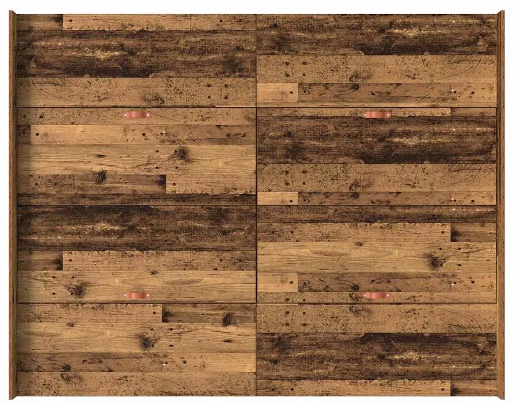 Estrado de cama com arrumação Madeira antiga 140 x 200 cm