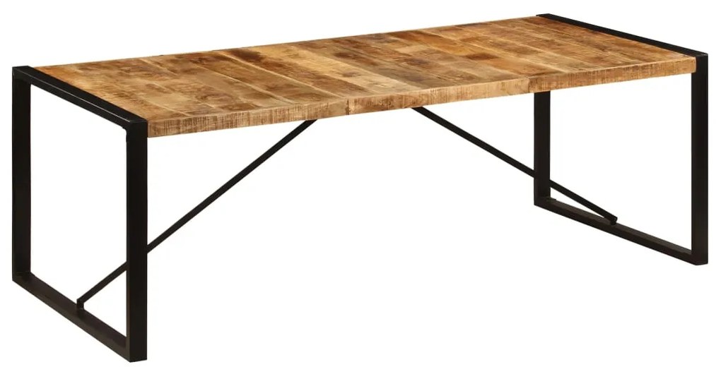 Mesa de jantar madeira de mangueira maciça 220x100x75 cm
