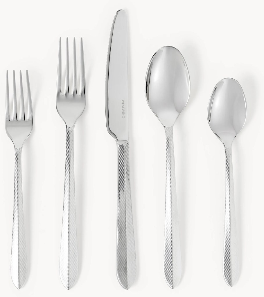 Conjunto de talheres em aço inoxidável polido Thibaud, vários tamanhos