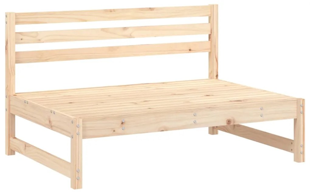 5 pcs conjunto lounge de jardim madeira de pinho maciça
