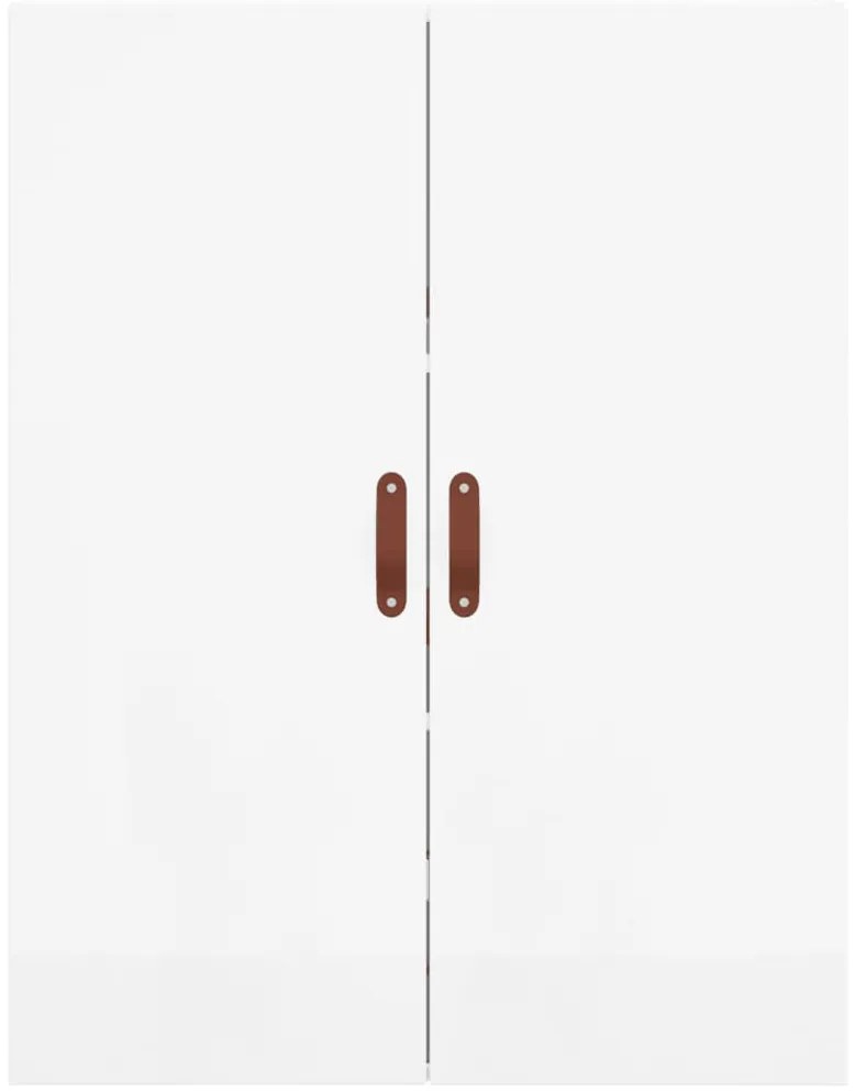 Armário de parede 69,5x34x90 cm branco brilhante