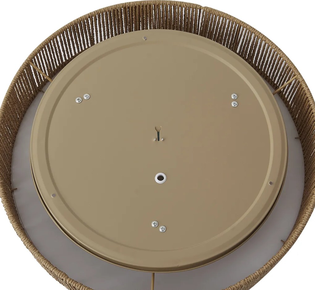 Plafon Japandi natural com abajur 46cm 3-luzes - Luz