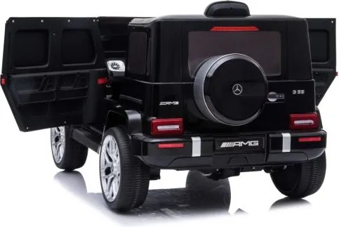 Carro elétrico para Crianças Mercedes G Novo com licença original, bateria, portas que abrem, assento único, motor 2 x, bateria 12 V, controle remoto