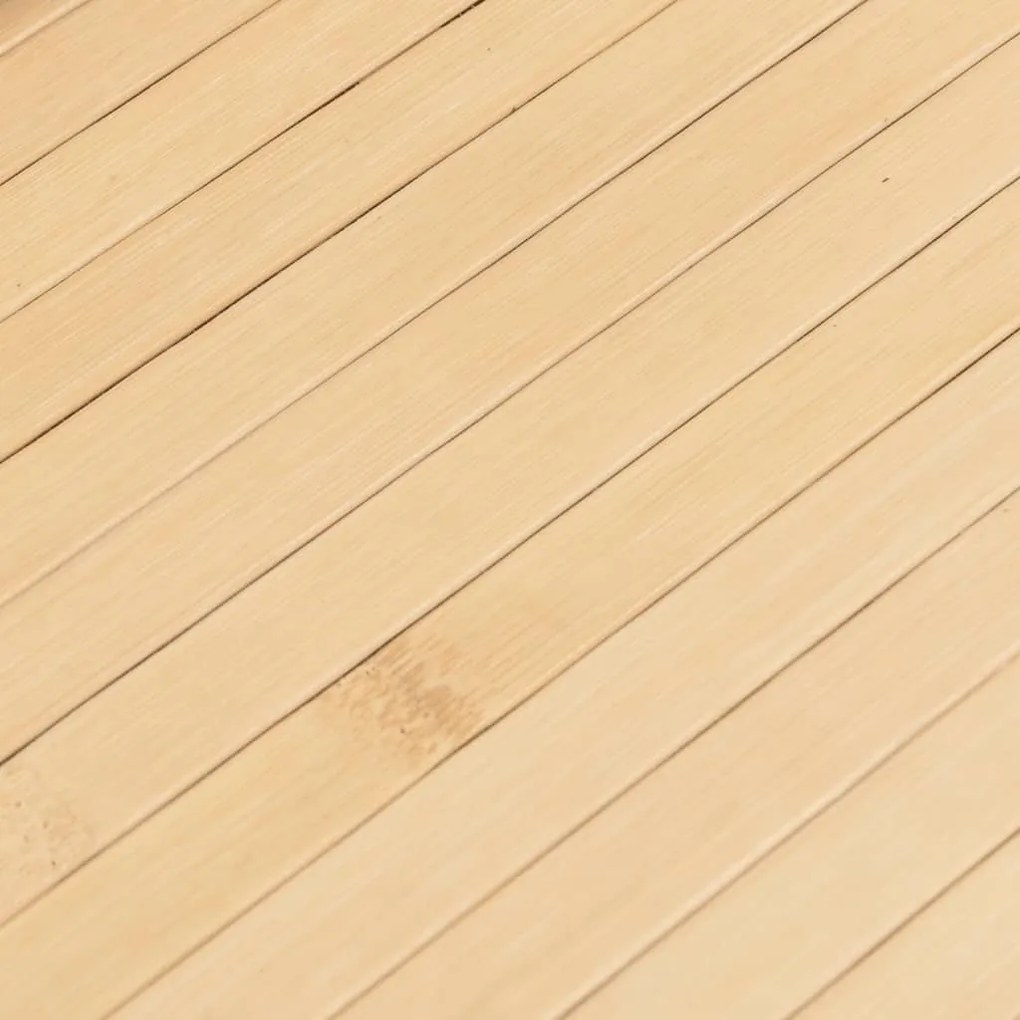 Tapete retangular 80x100 cm bambu cor natural clara