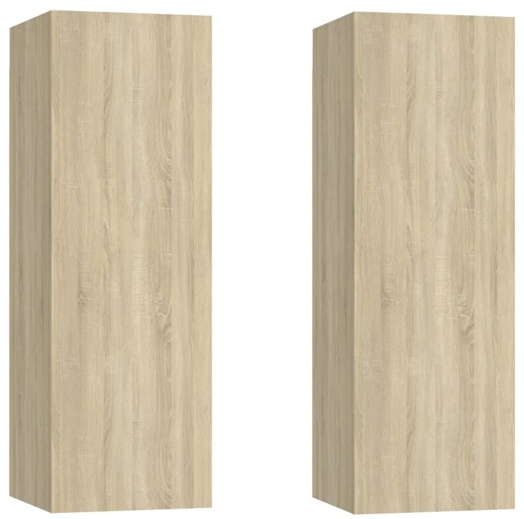 Conjunto móveis de TV 6 pcs madeira processada carvalho sonoma