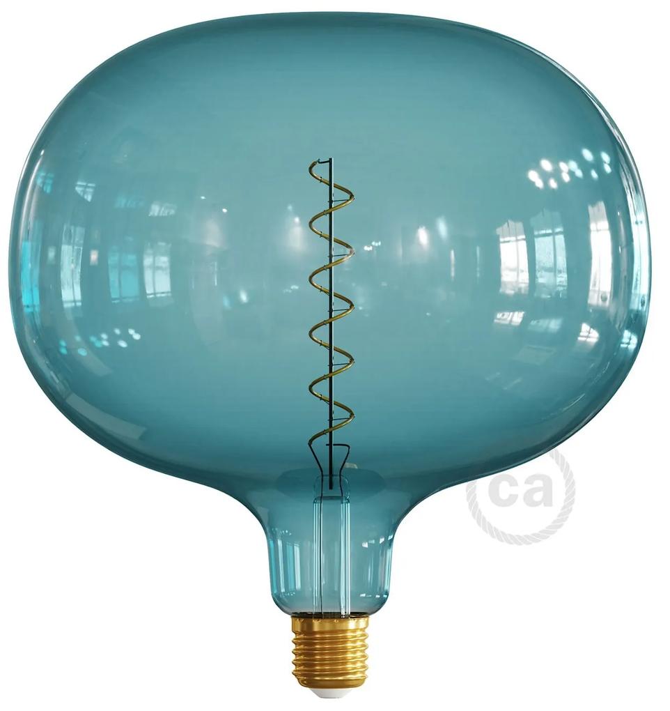 Cobble Ocean blue XXL light bulb, Pastel line, spiral filament, 4W E27 Dimmable 2200K