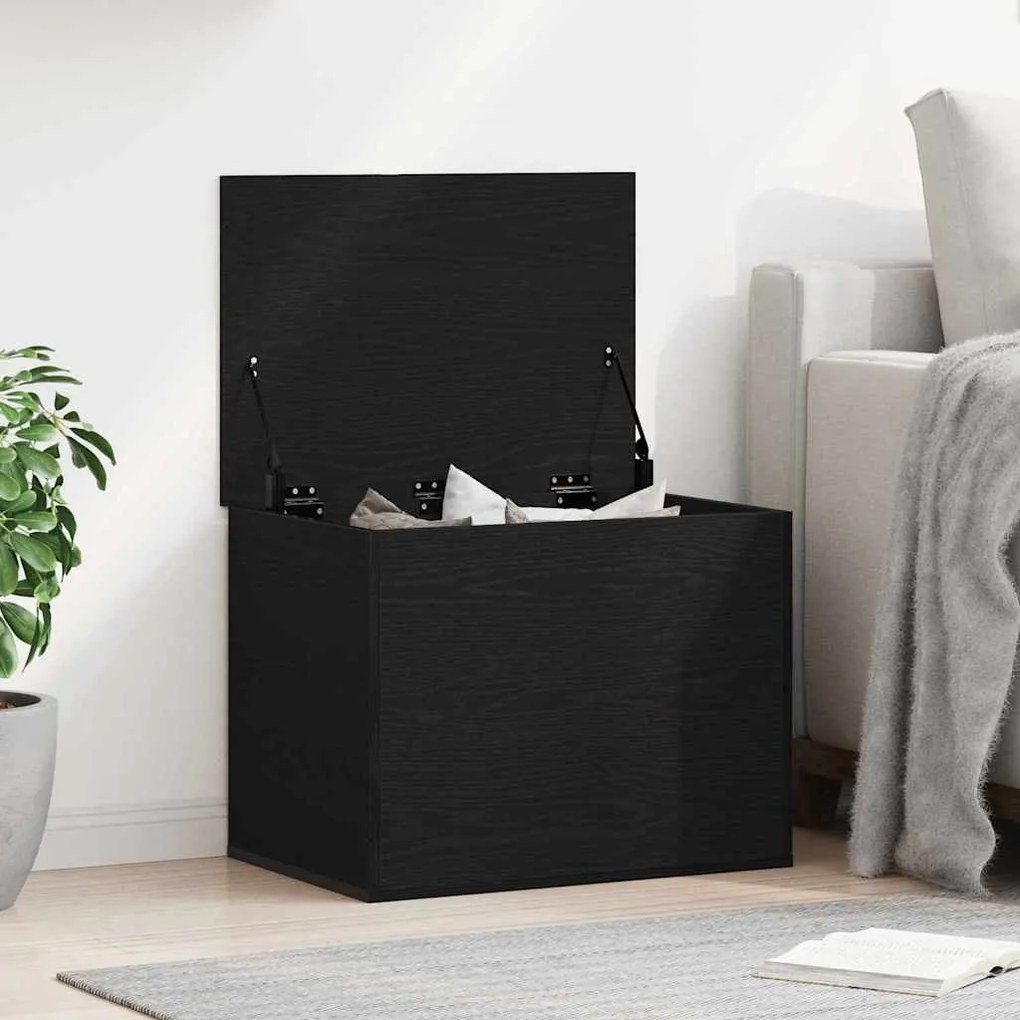 vidaXL Caixa de Armazenamento Carvalho preto 60 x 42 x 46 cm