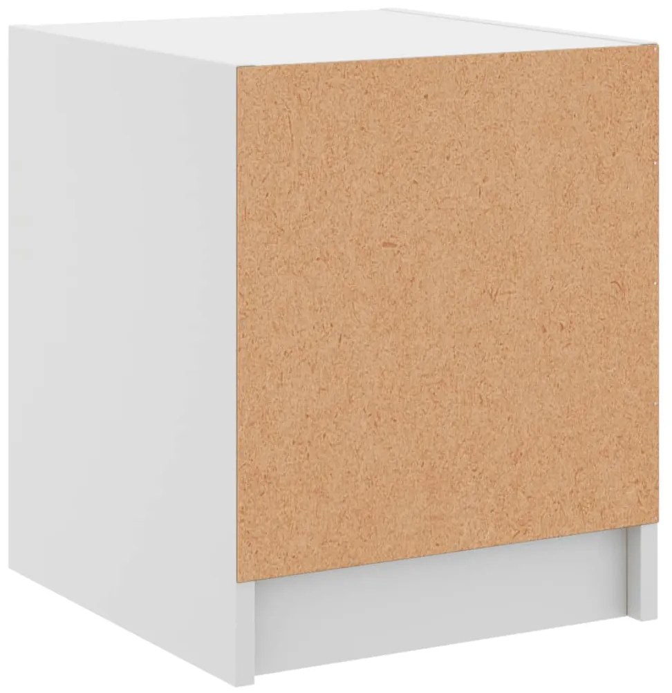Mesa de cabeceira c/ porta de vidro 35x37x42 cm branco
