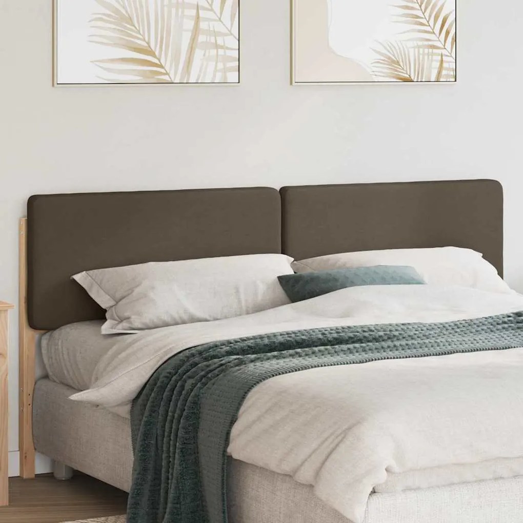 vidaXL Cabeceira estofada com cabeceira Marrom e Taupe 180 cm