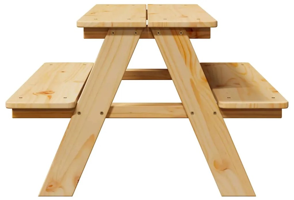 Mesa para crianças c/ bancos IRUN 90x79,5x50cm madeira maciça