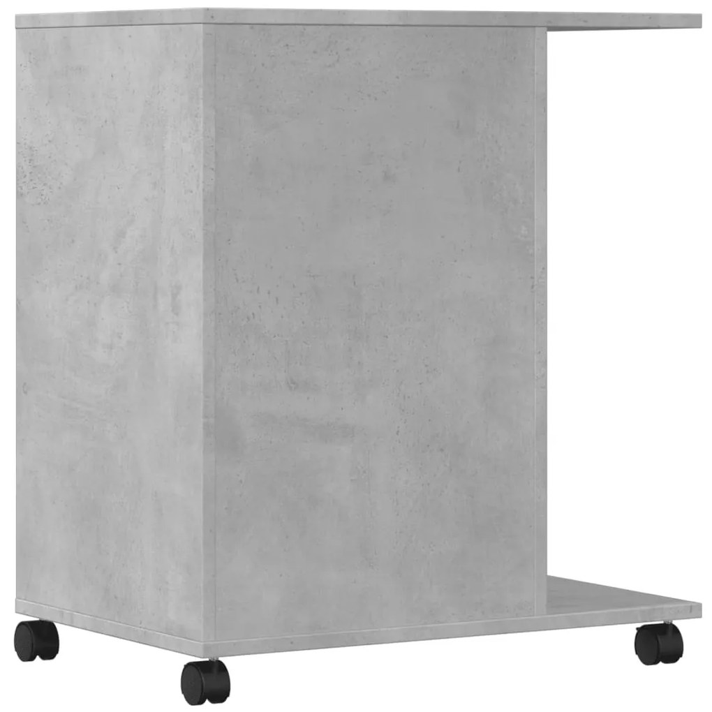 Suporte para impressora com rodas 60x40x68,5cm cinzento cimento