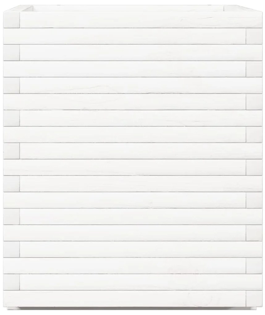 Vaso/floreira de jardim 60x60x72 cm pinho maciço branco