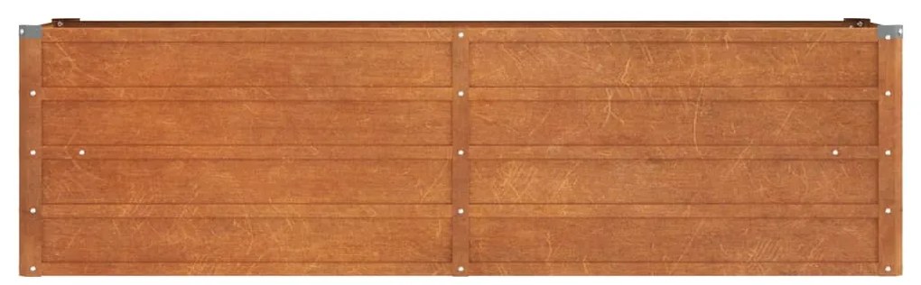 Canteiro de jardim 160x40x45 cm aço corten cor enferrujado