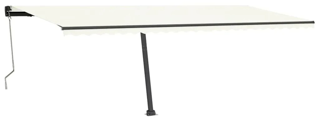 Toldo automático com LED e sensor de vento 600x350 cm creme