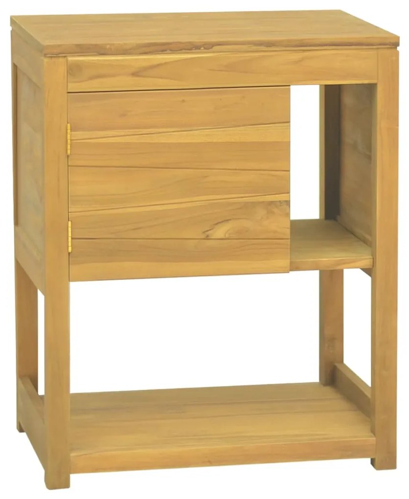 vidaXL Armário de casa de banho 60x40x75 cm madeira de teca maciça