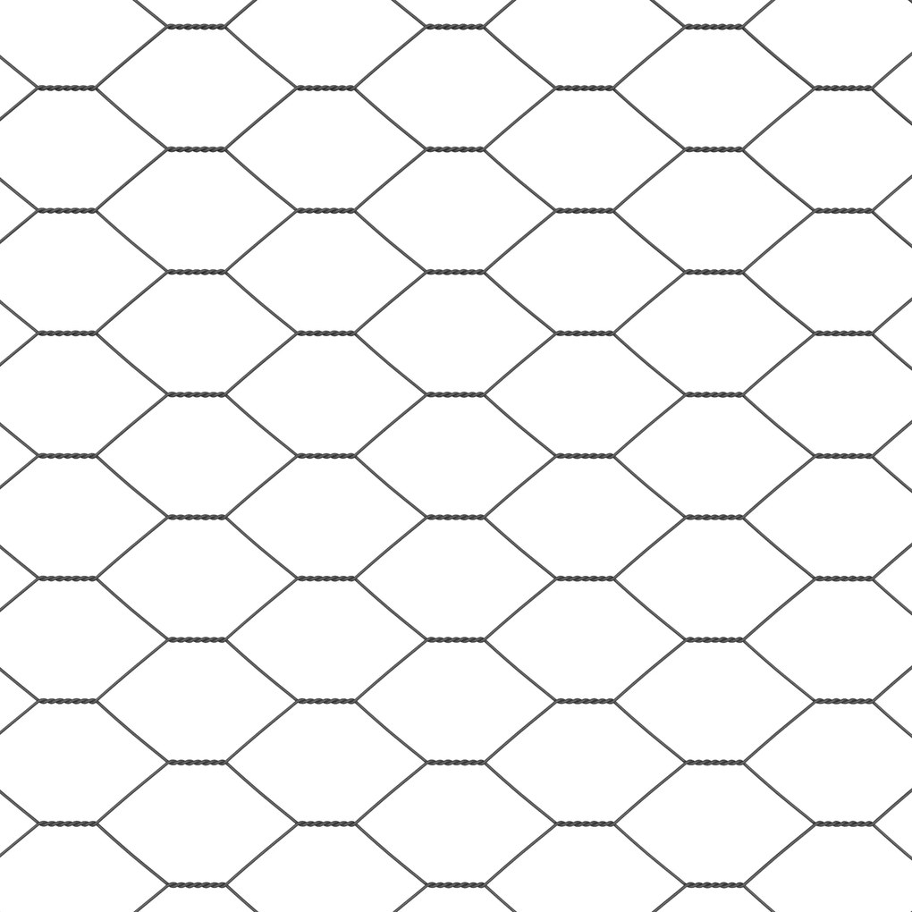 Postes de Cerca vidaXL 22 pcs Canal U Cinza 140 cm Aço, Cerca Hexagona