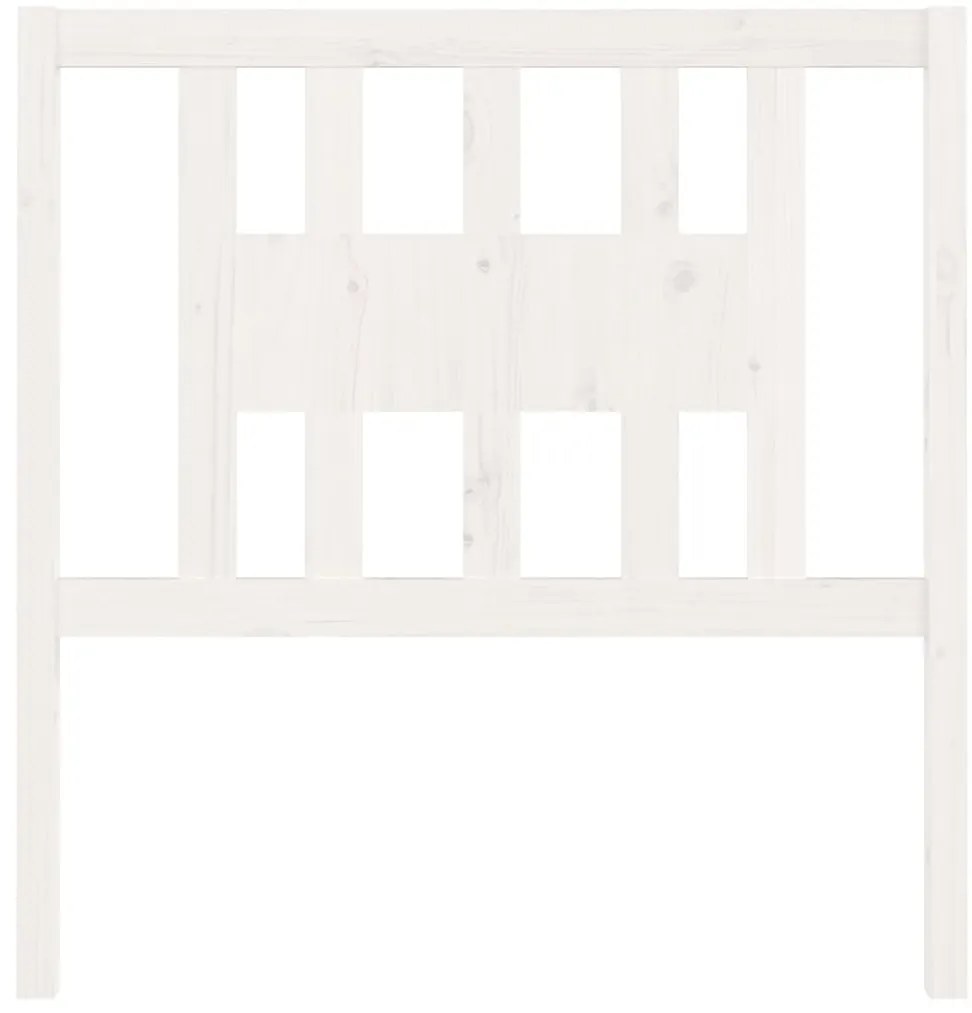 Cabeceira de cama 96x4x100 cm pinho maciço branco
