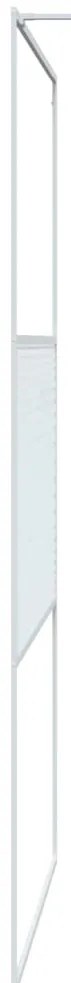 Divisória de chuveiro branco 115x195 cm vidro ESG transparente