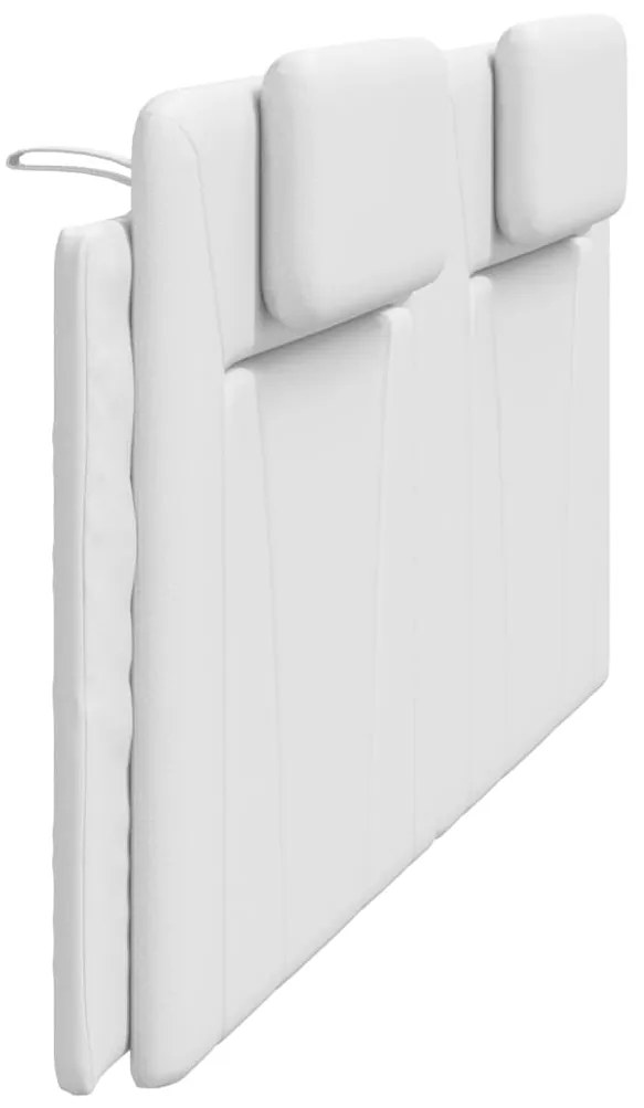 Almofadão de cabeceira 200 cm couro artificial branco