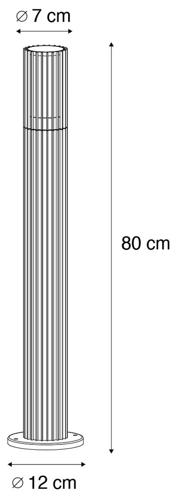 Balizador inteligente para exterior preto 80 cm IP44 incl. Zigbee GU10 - Boris