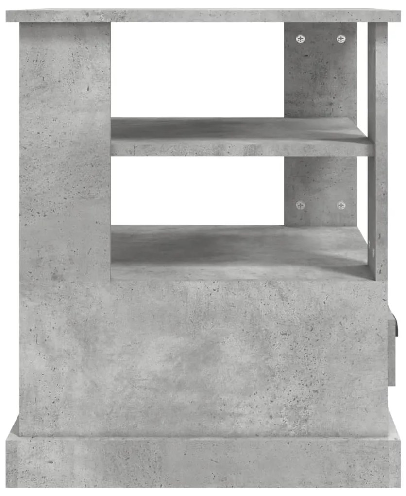 Mesa de apoio 50x50x60 cm derivados de madeira cinzento-cimento
